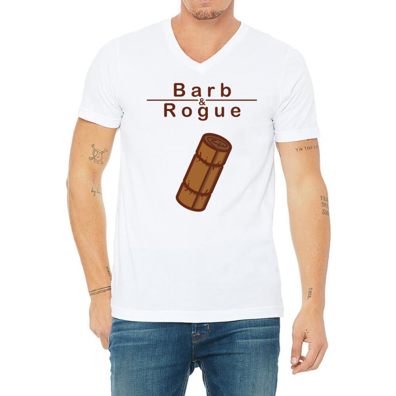 Cartoon Barb & Rogue Bedroll V-neck Tee | Artistshot