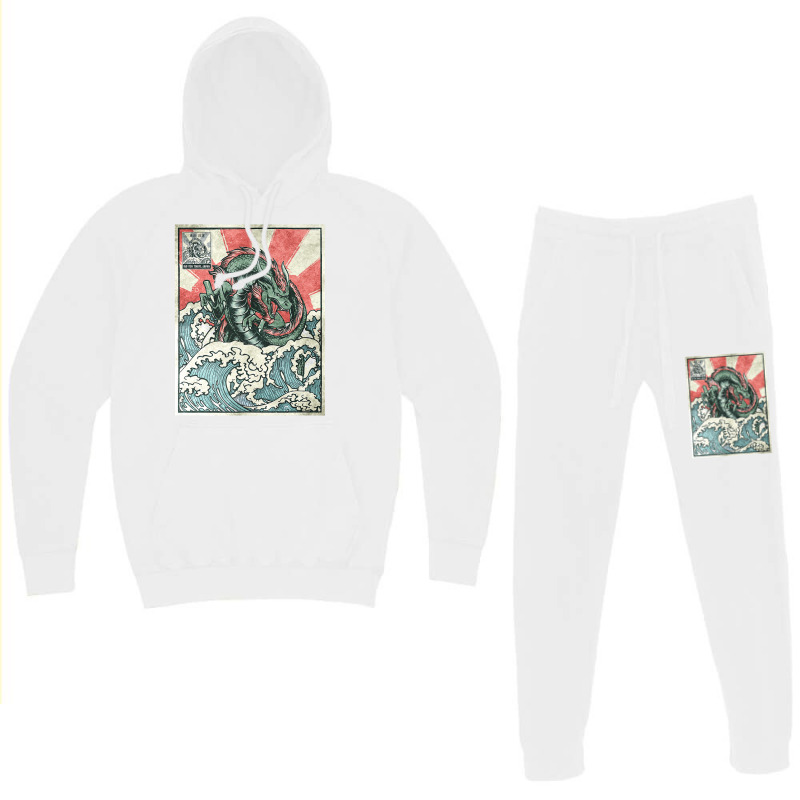 Japanese Dragon Great Wave Off Kanagawa Hoodie & Jogger set by gadasiegeniad | Artistshot