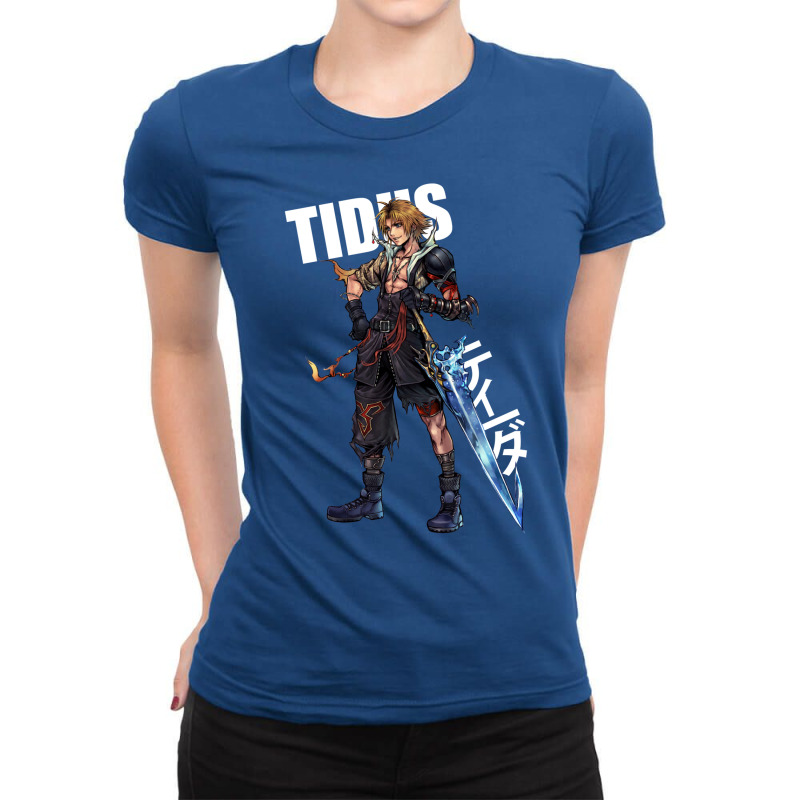 Final Fantasy X 10   Tidus Kanji Ladies Fitted T-Shirt by suardlakiof | Artistshot