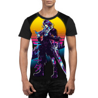 Final Fantasy X 10   Tidus Retrowave Graphic T-shirt | Artistshot