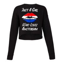 Lips Mouth Love Holland Flag Amsterdam T Shirt Cropped Sweater | Artistshot