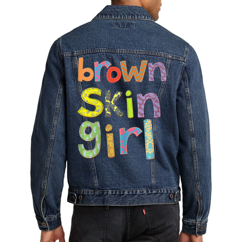 Brown Skin Girl Womens Kids African American Pro B Men Denim Jacket | Artistshot