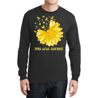 Daisy Butterfly Yellow Ribbon Spina Bifida Awarene Long Sleeve Shirts | Artistshot