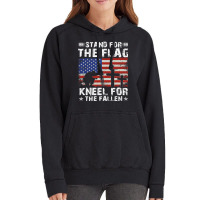 Patriotic Military Veteran American Flag Stand For Vintage Hoodie | Artistshot