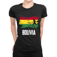 Bolivia Flag Jersey Bolivian Soccer Team Bolivian Ladies Fitted T-shirt | Artistshot