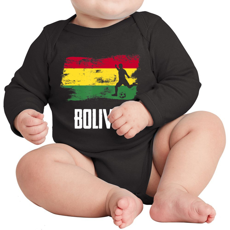 Bolivia Flag Jersey Bolivian Soccer Team Bolivian Long Sleeve Baby Bodysuit by holden | Artistshot