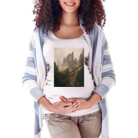 Caspar David Friedrich   Rocky Ravine In The Elbe Maternity Scoop Neck T-shirt | Artistshot