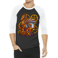 Steampunk Dragon Seahorse Mythical Creature Indust 3/4 Sleeve Shirt | Artistshot