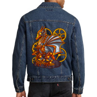 Steampunk Dragon Seahorse Mythical Creature Indust Men Denim Jacket | Artistshot