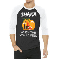 Shaka When The Walls Fell. Hawaiian Greetings Alie 3/4 Sleeve Shirt | Artistshot