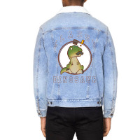 Classy Dinosaur Exclaim Unisex Sherpa-lined Denim Jacket | Artistshot