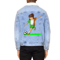 Irish Soccer Girl Ireland Flag Jersey Football Fan Unisex Sherpa-lined Denim Jacket | Artistshot