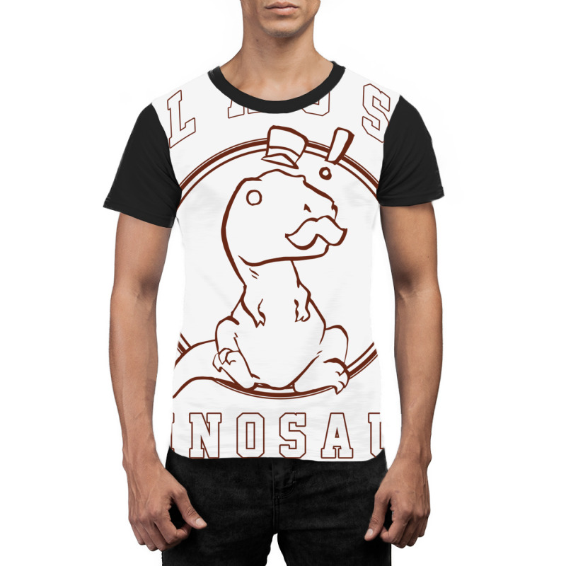 Classy Dinosaur Exclaim Outline Graphic T-shirt | Artistshot