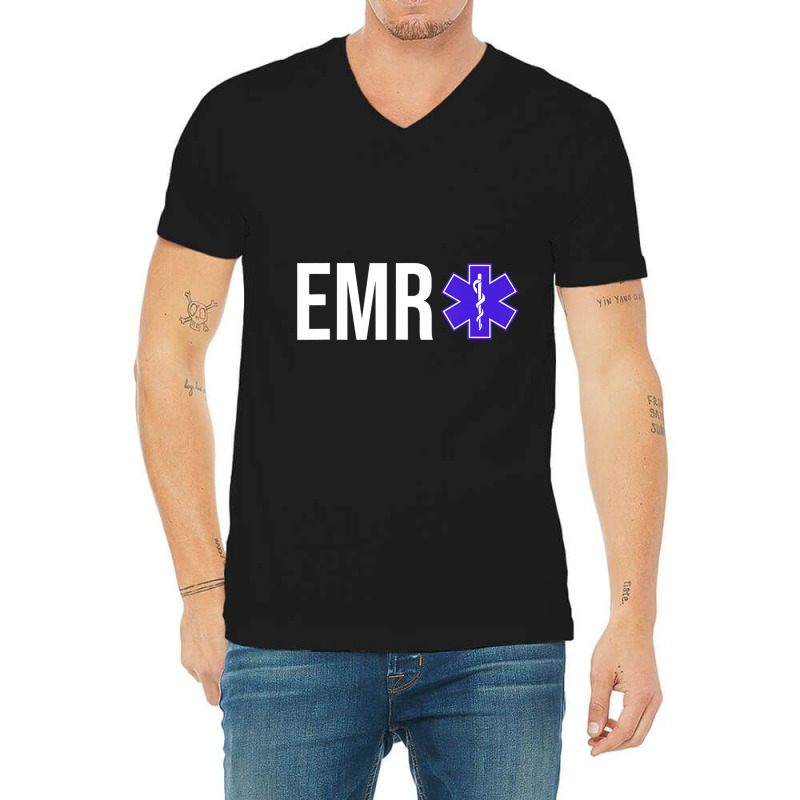 Emr Emergency Medical Responder Gift T Shirt V-neck Tee | Artistshot