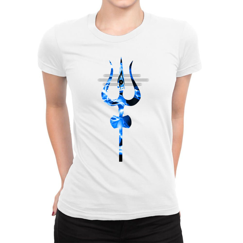 Lord Shiva Divine Trishul Tshirt Ladies Fitted T-Shirt by bonne | Artistshot