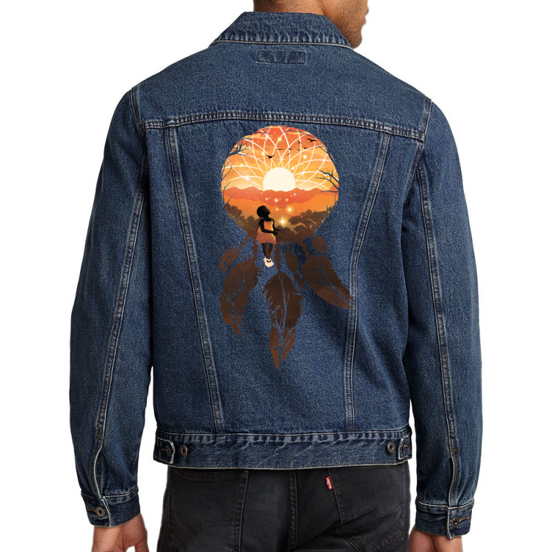 Catching Dreams Men Denim Jacket by masfiaano4 | Artistshot