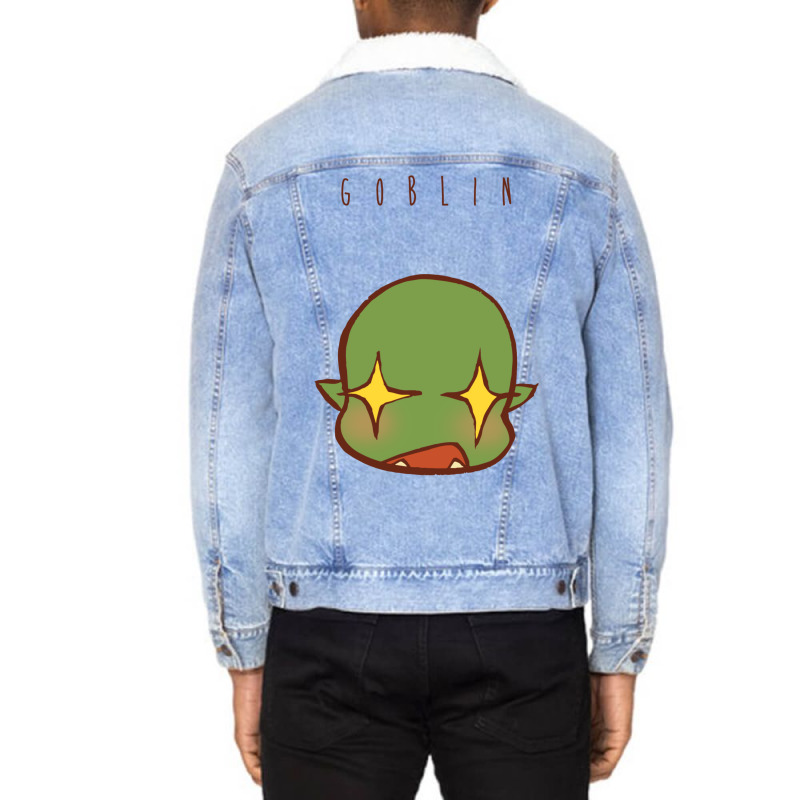 Cute Chibi Glare Goblin Unisex Sherpa-lined Denim Jacket | Artistshot