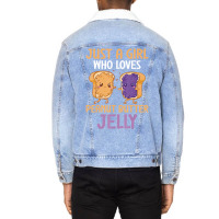 Peanut Butter And Jelly Girl Who Loves Peanut Butt Unisex Sherpa-lined Denim Jacket | Artistshot