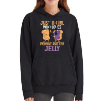 Peanut Butter And Jelly Girl Who Loves Peanut Butt Vintage Hoodie | Artistshot