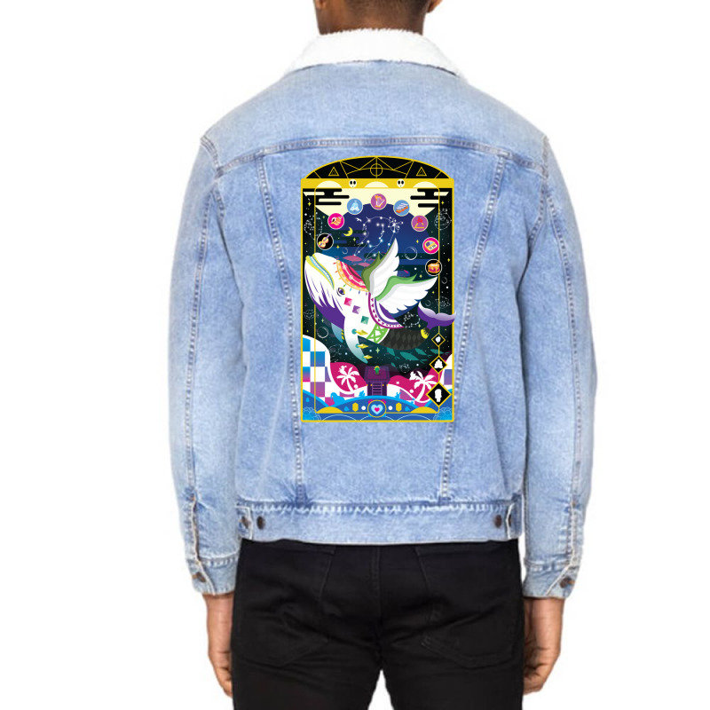 Chamber Of The Wind Fish Unisex Sherpa-Lined Denim Jacket by masfiaano4 | Artistshot