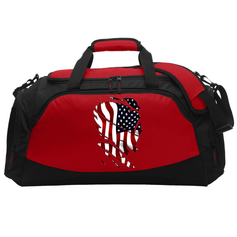 American Flag Inside Active Duffel | Artistshot