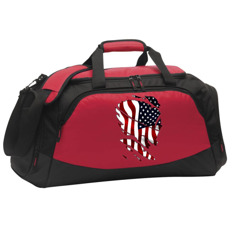 American Flag Inside Active Duffel | Artistshot