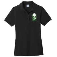 3d Printed Retro Frankenstein Glitch Remix Graphic Ladies Polo Shirt | Artistshot