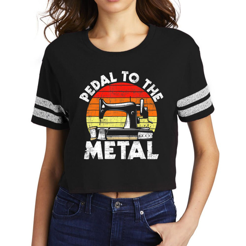 Pedal To The Metal   Sewing Machine Quilter Quilti Scorecard Crop Tee by africaka | Artistshot