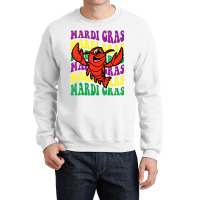 Crawfish Mardi Gras Retro Mudbug Carnival Parade C Crewneck Sweatshirt | Artistshot