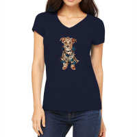 A Small Terrier Mixed Breed D Women's V-neck T-shirt | Artistshot