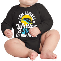 I Am Always Writing A Story In My Head Author Nove Long Sleeve Baby Bodysuit | Artistshot