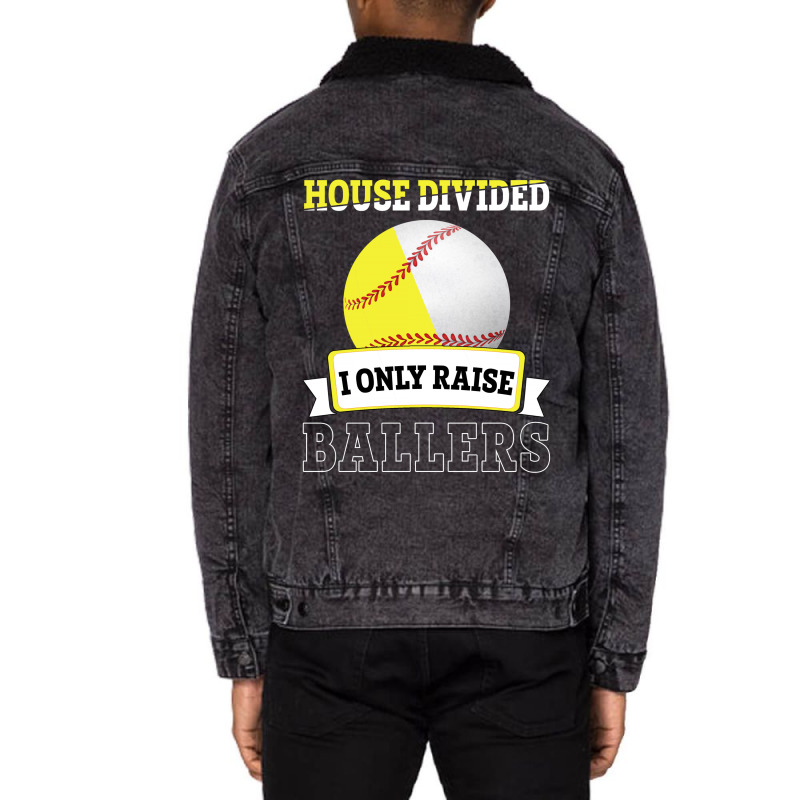 House Divided I Only Raise Ballers Unisex Sherpa-lined Denim Jacket | Artistshot