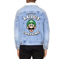 This Is My Luigi Costume Unisex Sherpa-lined Denim Jacket | Artistshot