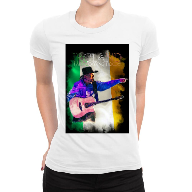 Garth Brooks Ireland Poster Ladies Fitted T-Shirt by dougbunger | Artistshot