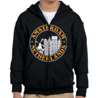 Holland Amsterdam Skyline Amsterdam Netherlands T Youth Zipper Hoodie | Artistshot