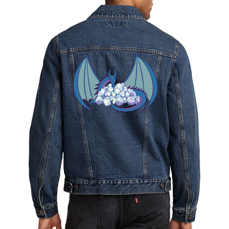 Dragon & Dice (blue) Men Denim Jacket | Artistshot