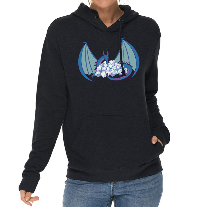 Dragon & Dice (blue) Lightweight Hoodie | Artistshot