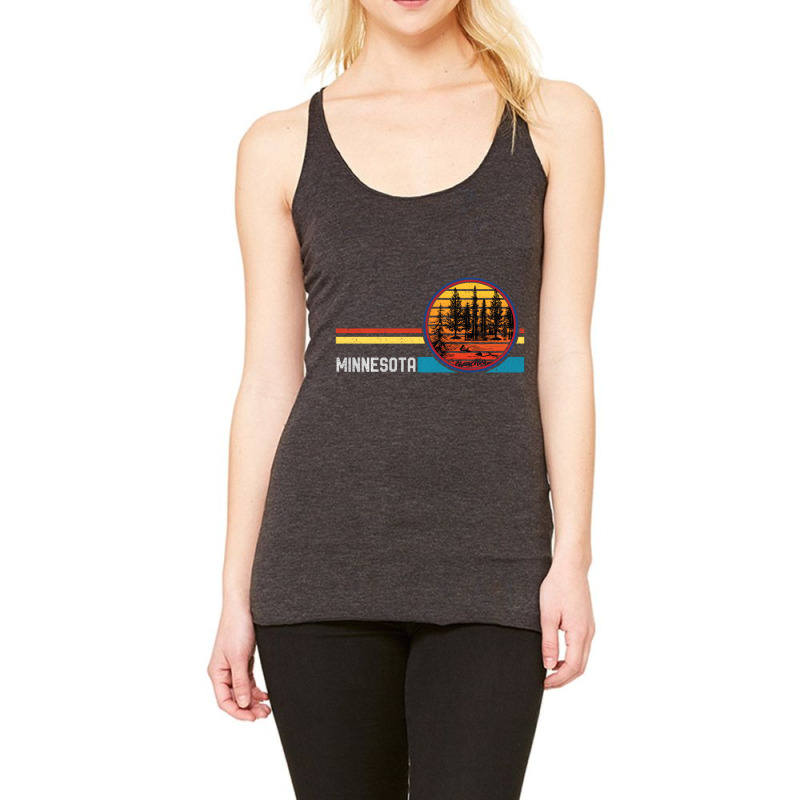 Retro Vintage Minnesota Mn 80s Lake Forest Mountai Racerback Tank by saterseim | Artistshot