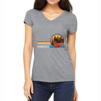 Retro Vintage Minnesota Mn 80s Lake Forest Mountai Women's V-neck T-shirt | Artistshot