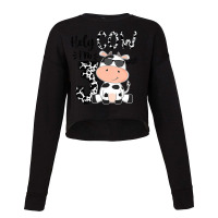 Holy Cow I'm 3 Birthday Boy 3rd Cow Farm Animals B Cropped Sweater | Artistshot