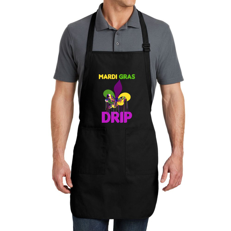 Mardi Gras Drip Cute Mardi Gras Carnival Costume P Full-length Apron | Artistshot