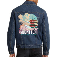 Cloudy Mount Fuji Men Denim Jacket | Artistshot