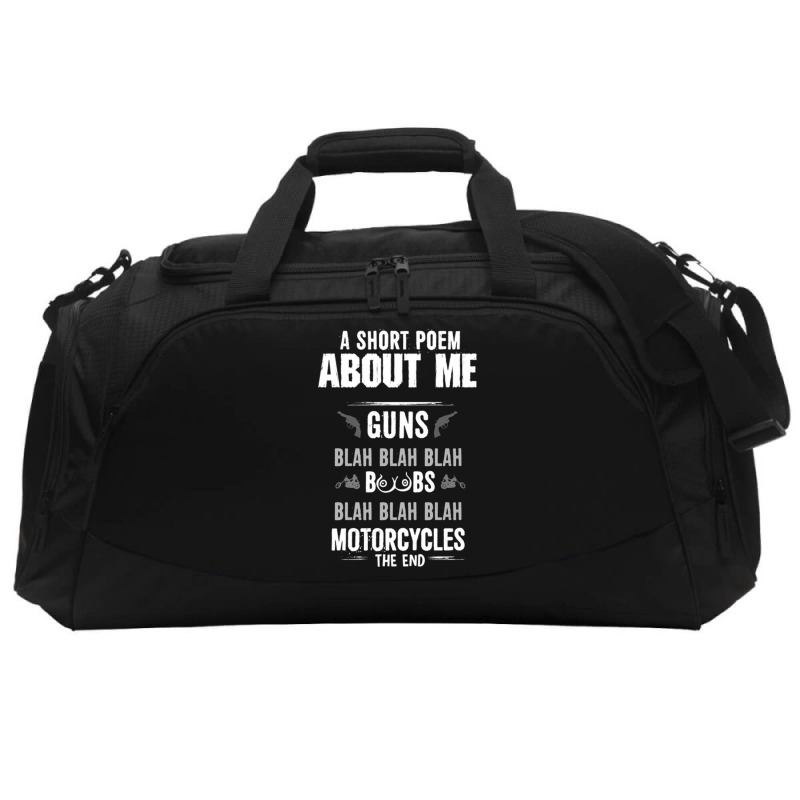 A Short Poem About Me Active Duffel | Artistshot