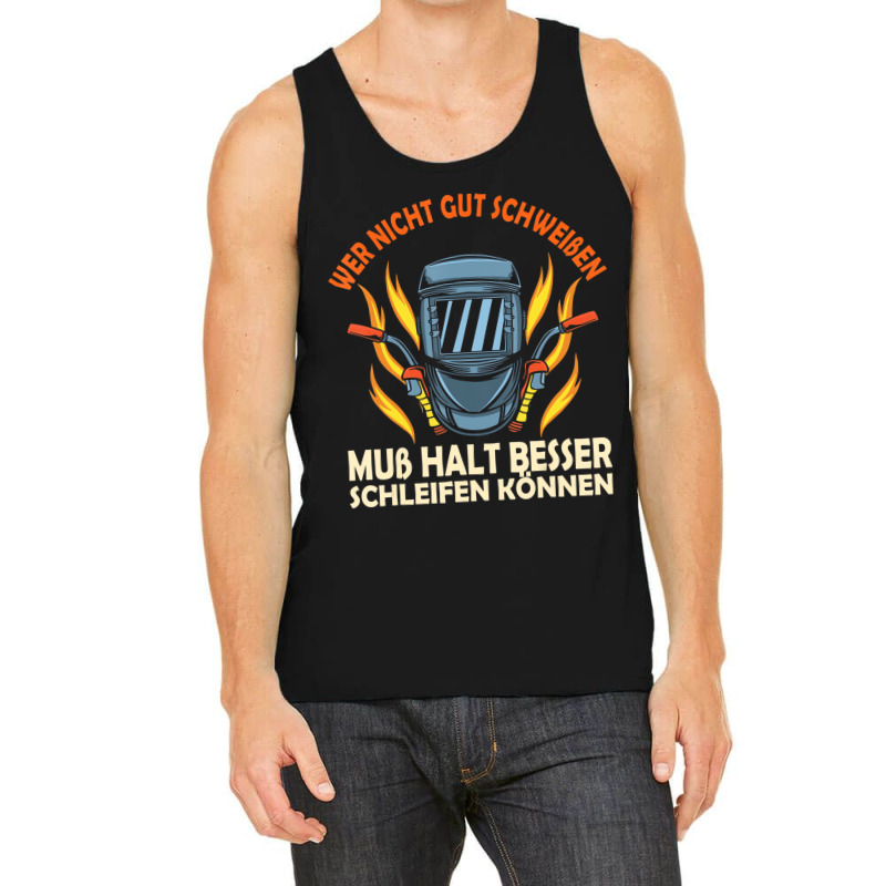 Wer Nicht Gut Welding God Welding Locksmith Metal Tank Top by heffopance | Artistshot