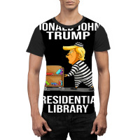 Prison Trump Presidential Library Funny Anti Trump Graphic T-shirt | Artistshot