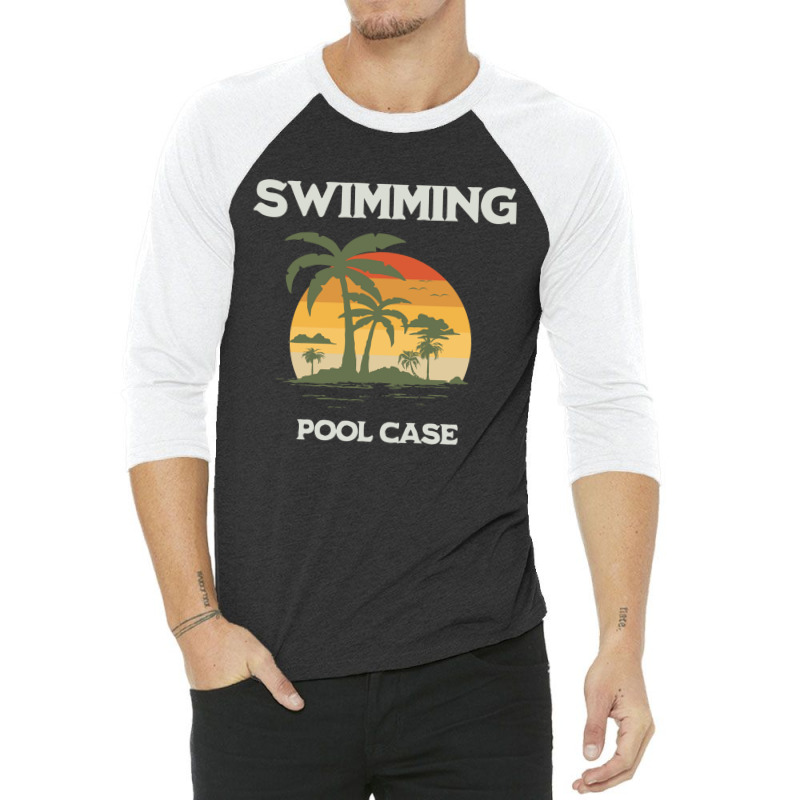 Vintage Swimming Pool Panorama New 3/4 Sleeve Shirt by Reotechart | Artistshot