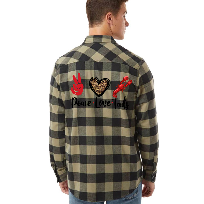 Peace Love Tails For Light Flannel Shirt | Artistshot