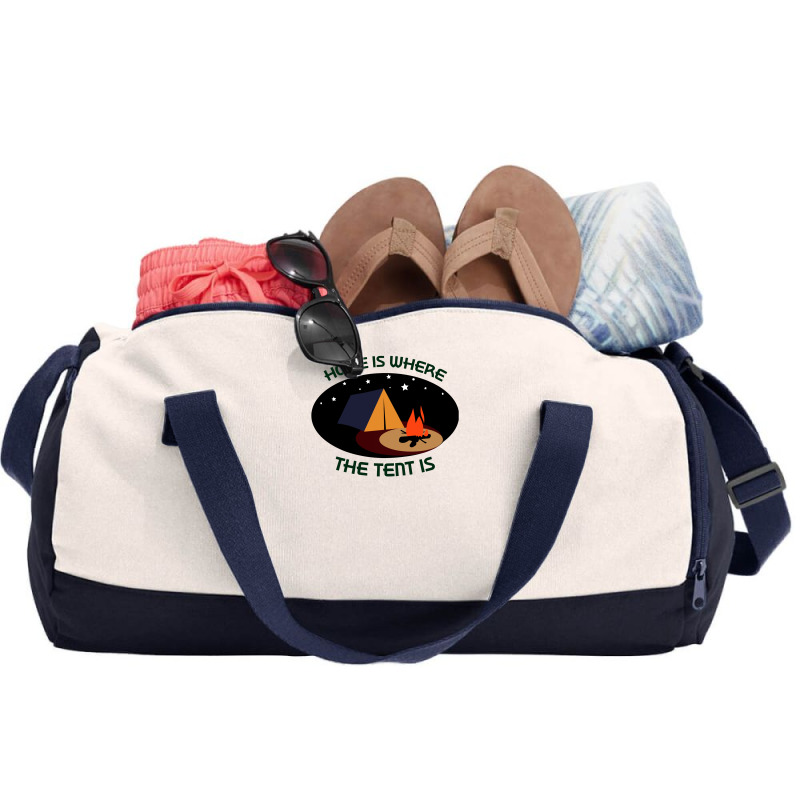 Home Is Tent Funny Duffel Bag | Artistshot