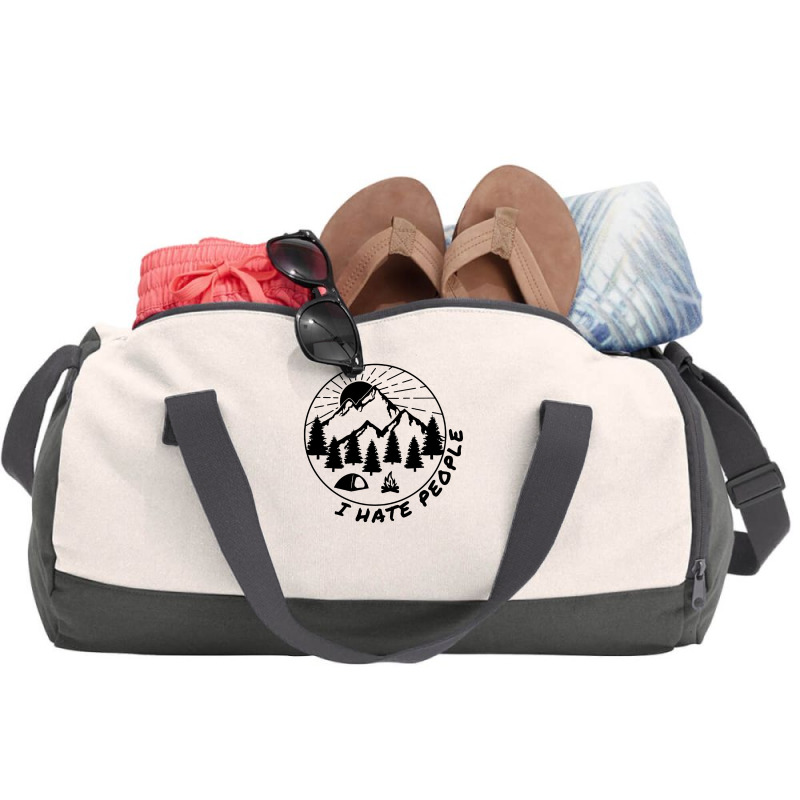 I Hate People Funny Camping Introvert Duffel Bag | Artistshot