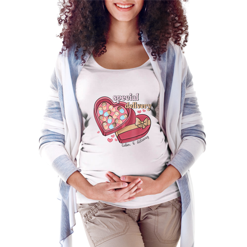 Special Delivery Labor And Delivery Nurse Valentin Maternity Scoop Neck T-shirt by galloywa | Artistshot